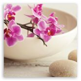 Leinwandbild, Rosa Orchideen Vase 