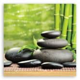 Leinwandbild, Steine Bambus Zen Spa 
