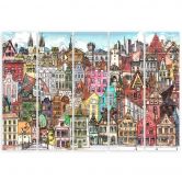 Leinwandbild 5 teilig, Fröhliche Stadt 