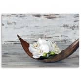 Leinwandbild, Orchidee Blumen Vintage 