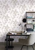 Vliestapete Floral Natur in Beige  