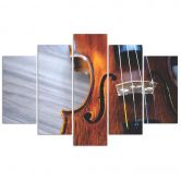Leinwandbild 5 teilig, Geigenmusik 
