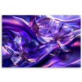 Canvasbillede, Lilla glasblomster 