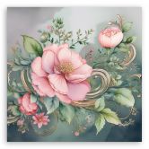 Leinwandbild Vintage Rosa Blume 