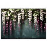 Canvasbillede, Hængende blåregnblomster 
