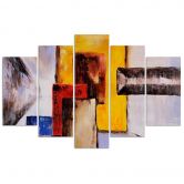 Canvas print 5 stuks, kleurrijke abstractie 