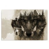 Canvasbillede, Ulveskovens tåge natur 