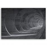 Leinwandbild, Grauer 3D Tunnel 