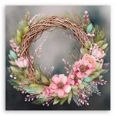 Leinwandbild Shabby Chic Blumenstrauß 