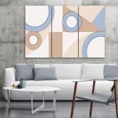 Leinwandbild 3 teilig, Geometrische Abstraktionsformen 