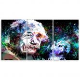 Leinwandbild 3-teilig, Albert Einstein 