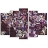 Leinwandbild 5 teilig, Iris Blume 