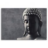 Leinwandbild, Buddha auf grauem Hintergrund 