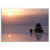 Leinwandbild, Zen-Steine am Meer 