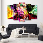Leinwandbild 5 teilig, Jimmy Hendrix Musik 