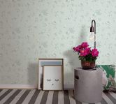 Vliestapete Blumen Floral Klassisch, Natur in Weiß  