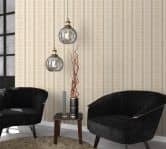 Vliestapete Streifen Modern, Klassisch, Romantisch in Gold  