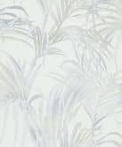 Vliestapete mit Blattmotiv auf Strukturbasis weiß, beige Floral 