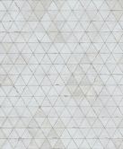 Vliestapete mit kleinen Dreiecken weiß, beige Grafisch 