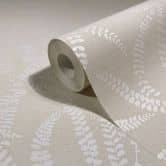 Vliestapete Blätter, Ranken Floral Natur in Beige 