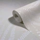 Vliestapete Blätter, Ranken Floral Natur in Weiß Beige 