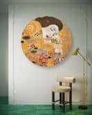 Rundes Leinwandbild - Frau Porträt abstrakt - G. Klimt 