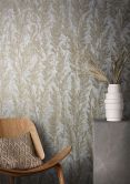 Vliestapete mit feinen Ästen beige Floral 