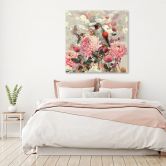 Leinwandbild Tiere Blumen Kolibris 