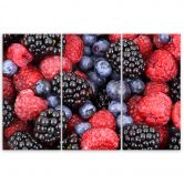 Leinwandbild 3-teilig, Himbeeren Früchte 