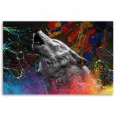 Leinwandbild, Wolfstier Natur 