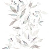 Vliestapete Blätter Floral Natur matt in Weiß Grau 