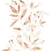 Vliestapete Blätter Floral Natur matt in Weiß Beige 