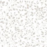 Vliestapete Blätter Floral Natur matt in Weiß Grau 