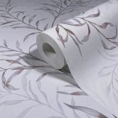 Vliestapete Blätter Floral Natur matt in Weiß Blau 