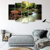 Leinwandbild 5 teilig, Hirschwaldbach 