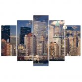Leinwandbild 5 teilig, Stadt New York Manhattan 