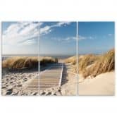 Leinwandbild 3-teilig, Strand Meer Sand Natur 