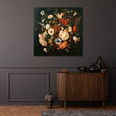 Leinwandbild Retro Vintage Blumen 