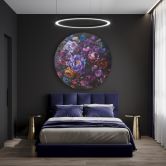 Rundes Leinwandbild Blumenstrauß 