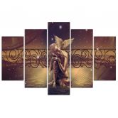 Leinwandbild 5 teilig, Buddha Braun Feng Shui 