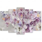 Leinwandbild 5 teilig, Iris Blume 