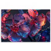 Leinwandbild, 3D Makro Blumen 