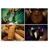 Leinwandbild, Wein und Trauben 