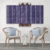 Leinwandbild 3 teilig, Buntes 3D -Fenster 