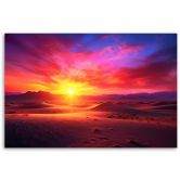 Canvasbillede, Solnedgangslandskab 