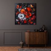 Leinwandbild Blumen Blätter Rosen 