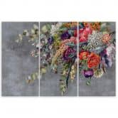 Leinwandbild 3 teilig, Blumenstrauß 