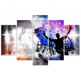 Leinwandbild 5 teilig, Pop Art Tanz 