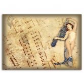 Tableau sur toile, Femme nue avec foulard 