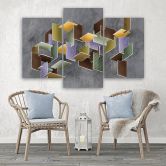 Leinwandbild 3 teilig, 3D -Rätsel 